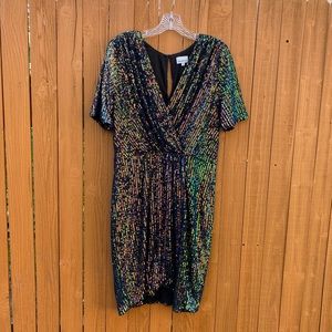 Multicolor sequin dress